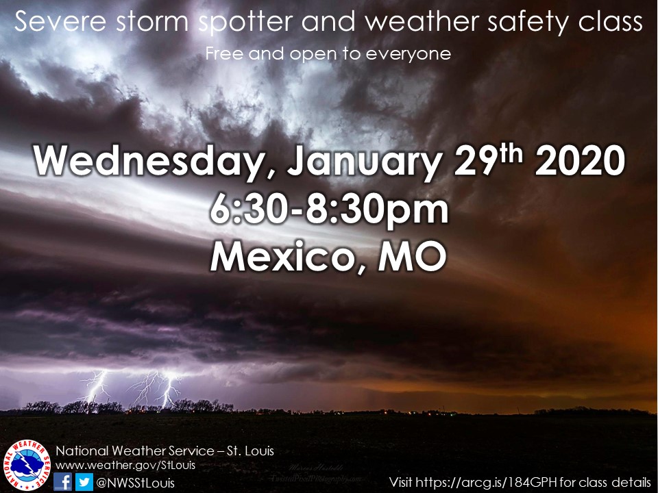 National Weather Service Storm Spotter Class In Mexico Tonight