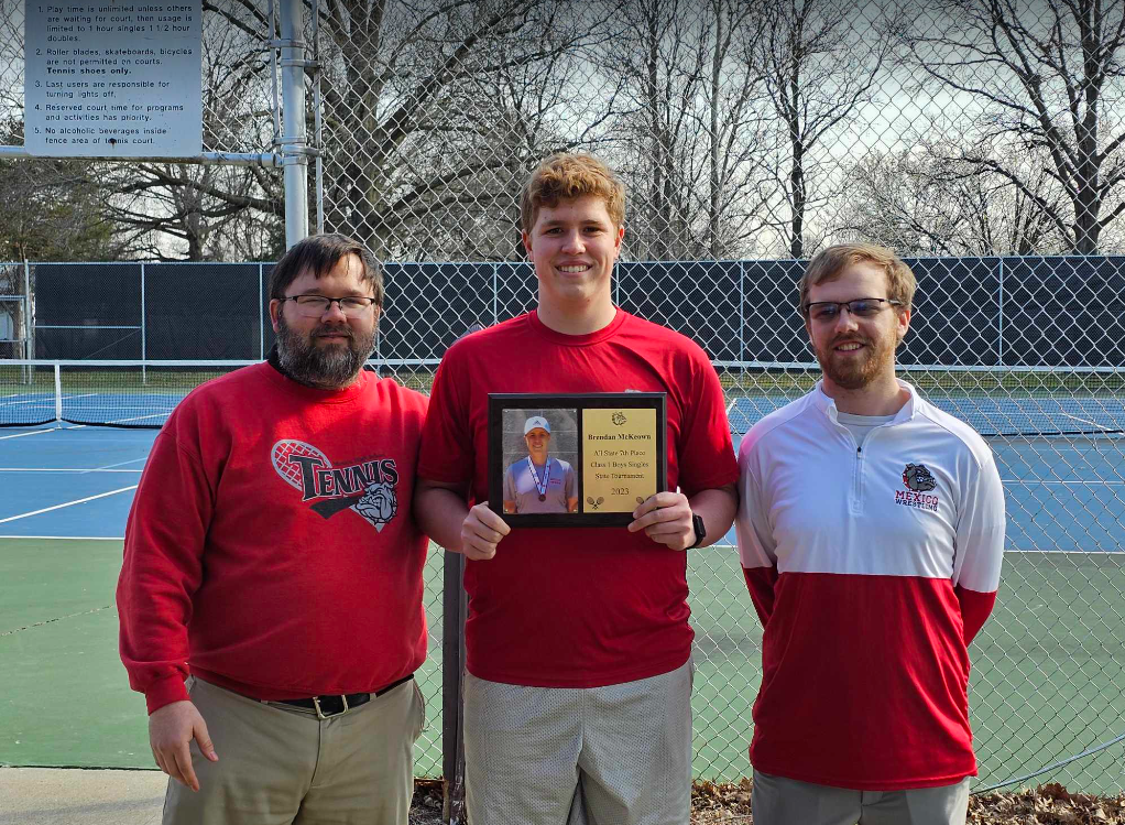 Mexico High Boys Tennis Honors 2023 State Qualifier Brendan McKeown Before Picking Up First Win Of The Season