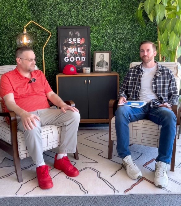 Matt Chat ready for a dip in the pool!